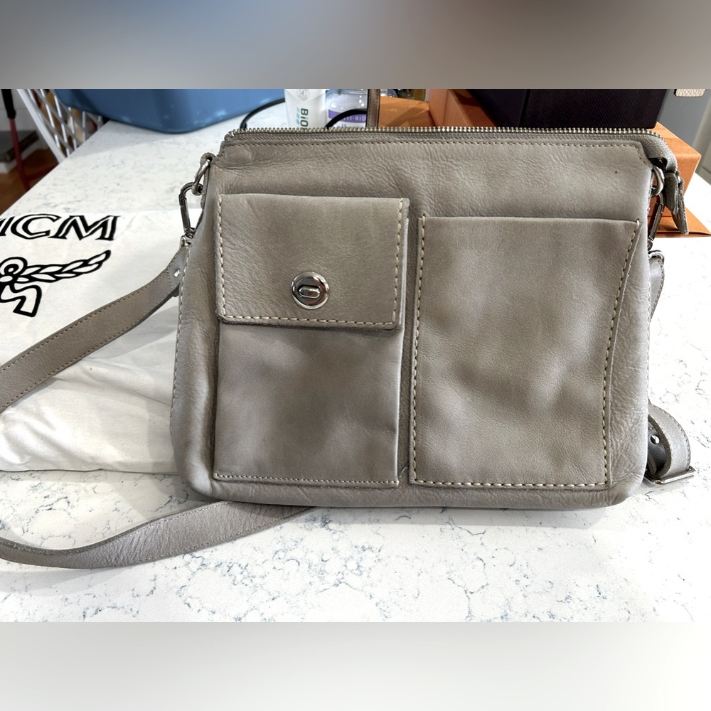 Roots The Villager Leather Crossbody with Silver Hardware